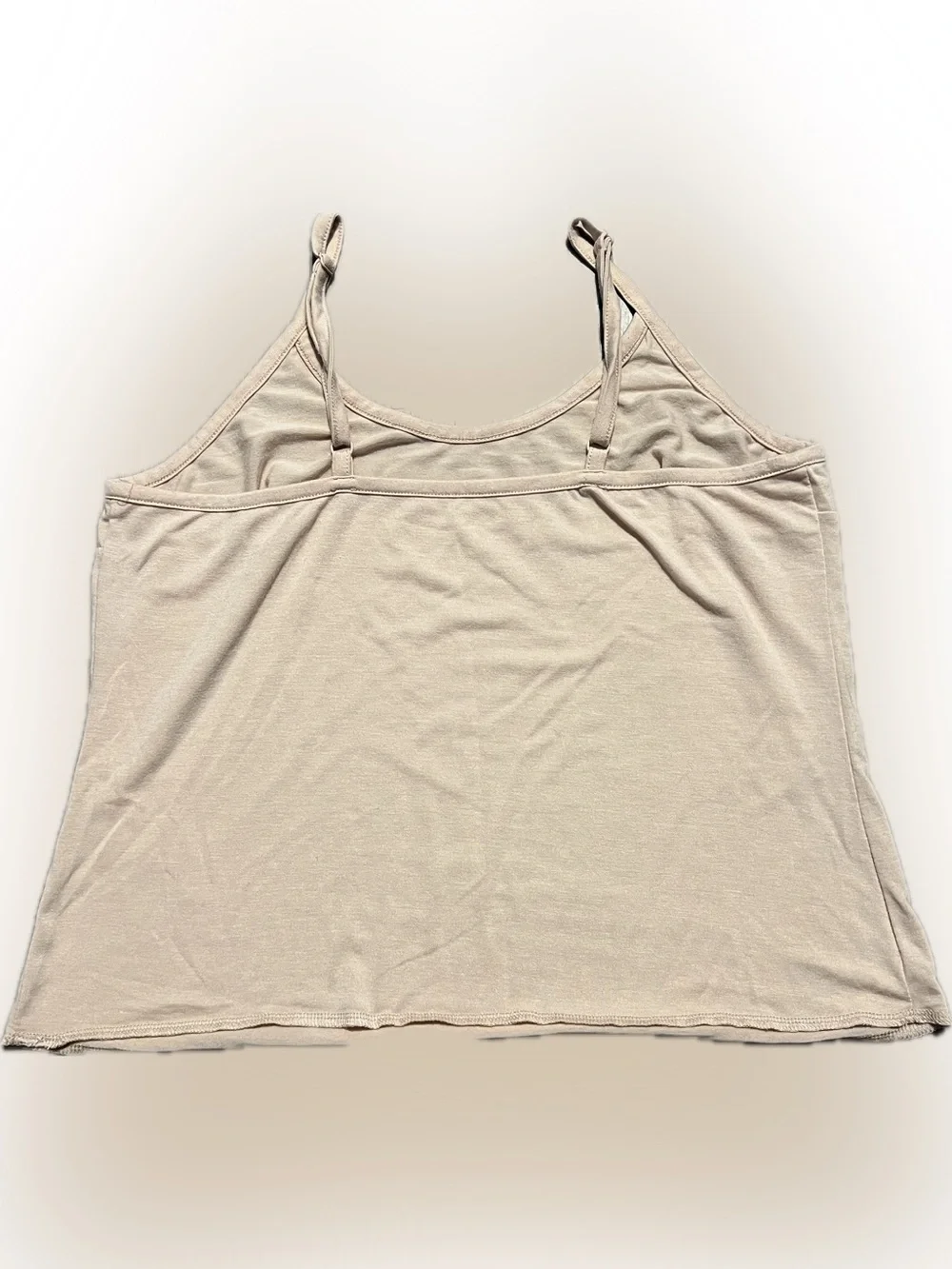 🍄 Beige Women's Cami Tank Top Adjustable Thin Straps Slip Undergarment